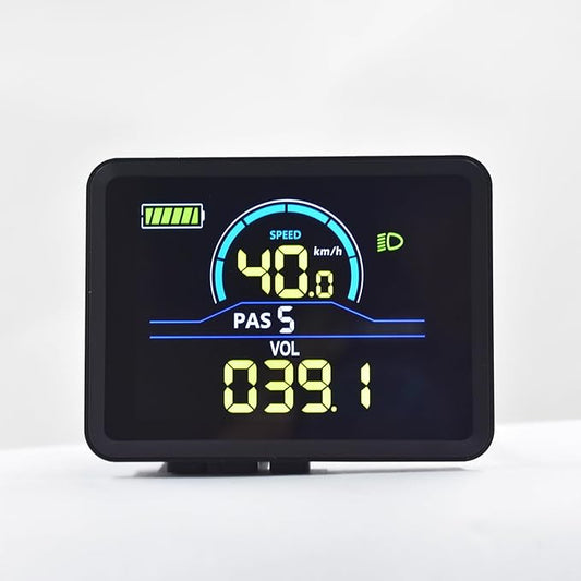 Ebike Display P5C, UART No. 2 Protocol, 24V-60V ABS Colorful Cycling Computer Left-Side Ebike Controller, Ebike LCD Display to Enrich Cycling Journey