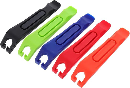 Happyyami 5pcs Plastic Tire Lever Tool for Bike Tire Repair and Wear-resistant Levers Black Red and Green Easy to Use for Tubeless Disassembly