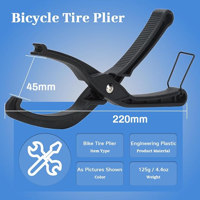 Bicycle Tire Bead Jack, Cycling Tire Lever Bike Repair Tool - Install & Change Difficult Wire Bead & Stubborn Tires Seating Tool with Anti-Slip Grips