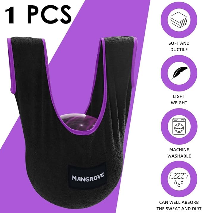 Mangrove Bowling Ball Polisher, Microfiber Bowling Towel See-Saw for Bowlers, Large Washable Bowling Shammy Seesaw, Ball Cleaner Holder Bag