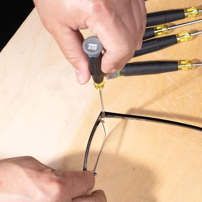 Klein Tools 85615 精密ミニドライバーセット、プラス・マイナス4点セット、電子機器、小型家電、ターミナルブロックに最適