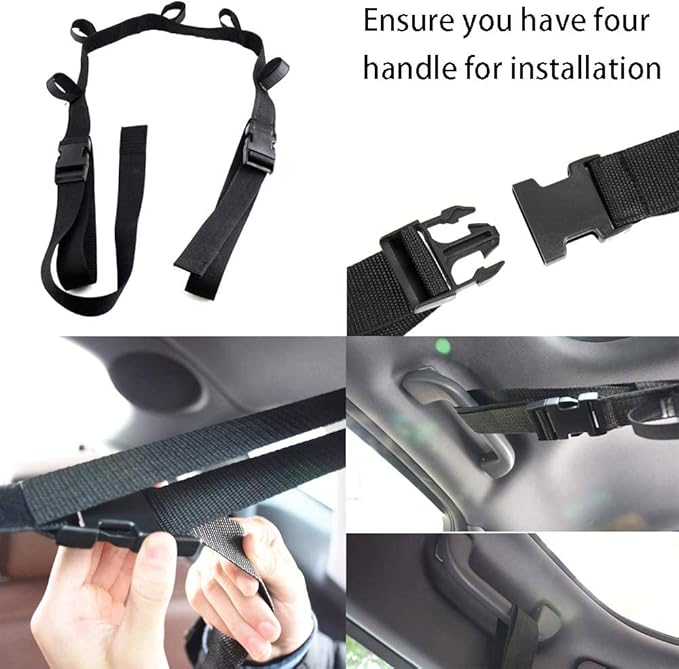 GREATFISHING 2 Pack Car Fishing Rod Holder Adjustable Fishing Pole Holder Belt Straps Fishing Rod Holder Vehicle Fishing Pole Rack Fishing Rod Rack Carrier for Car(holder)