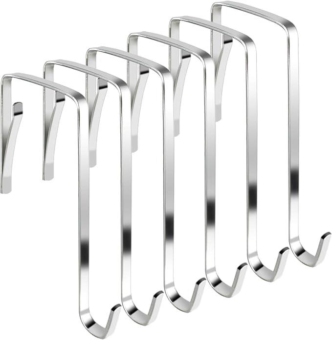 10Pcs Over The Door Hooks, Metal Door Hanger Z Hooks, Sturdy Over Door Hooks for Hanging Clothes, Towels, Coats and More