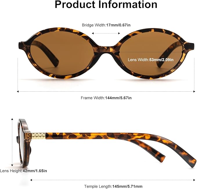 Retro Oval Sunglasses for Women Vintage 90s Y2K Trendy Designer Sun Glasses