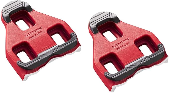 LOOK Cycle Cycling Cleats, Delta Indoor/Fitness Cleats, Anti-Slip Surface Compatible with Standard Look Delta Style (Not Keo) Pedals Black, Red