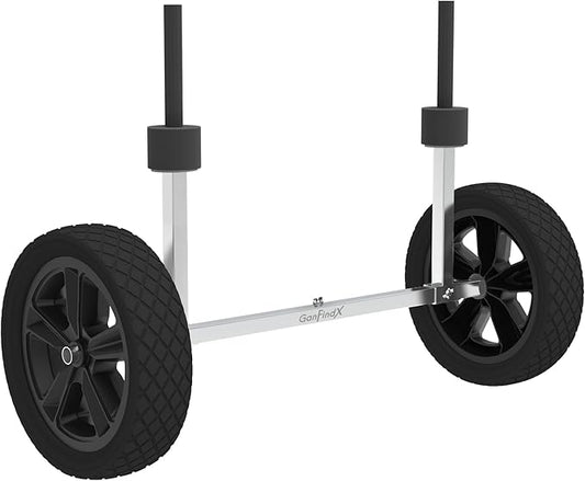 GanFindX Heavy Duty Kayak Cart | Adjustable Foldable Trolley with Durable Wheels, Portable Kayak Transport Cart, Tie-Down Straps