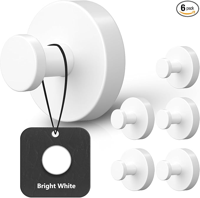 Shower Hooks for Inside Shower,Suction Cup Hooks for Glass Window,Removable Towel Hooks for Bathrooms,6 Packs(White)