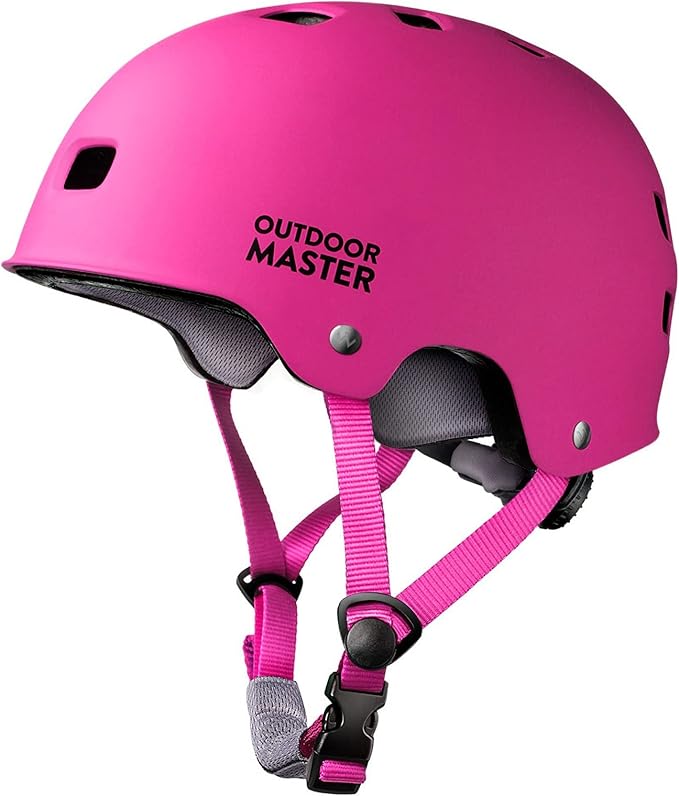 OutdoorMaster スケートボード サイクリング ヘルメット - 取り外し可能なインナー2枚 通気性 多用途 スポーツ スクーター ローラースケート インラインスケート ローラーブレード 子供 ユース 大人用