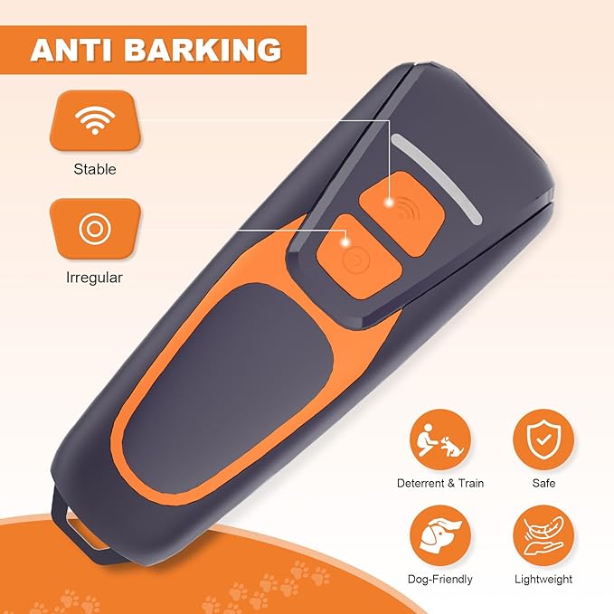 Dog Bark Deterrent Devices, Ultrasonic Anti Barking Device for Dogs, Up to 50FT Long Range Rechargeable Bark Control Safe for Dogs & Human Portable Indoor Outdoor (B0GTY9VT33, Black)
