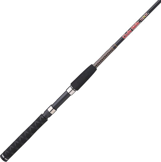 Ugly Stik 6’6” GX2 Spinning Rod, Three Piece Spinning Rod, 6-15lb Line Rating, Medium Rod Power, Moderate Fast Action, 1/8-5/8 oz. Lure Rating
