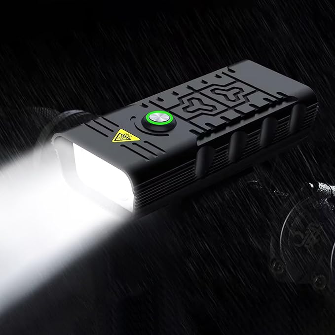 Bike Lights, 17 LED 4800 Lumen Bicycle Light with 4 Modes, 10000mAh USB Rechargeable Bike Light, Bike Headlight with Digital Power Display, Wide Beam Bike Lights for Night Riding
