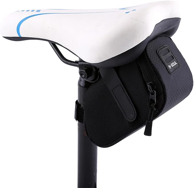 Milltrip Bike Saddle Bag, B Soul Super Light Bike Rear Saddle Cycling Seat Bag Tail Pouch Package Under seat Storage Bag (Black)