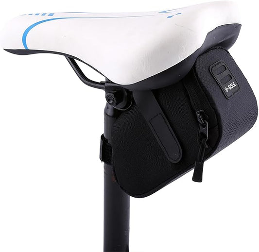 Milltrip Bike Saddle Bag, B Soul Super Light Bike Rear Saddle Cycling Seat Bag Tail Pouch Package Under seat Storage Bag (Black)