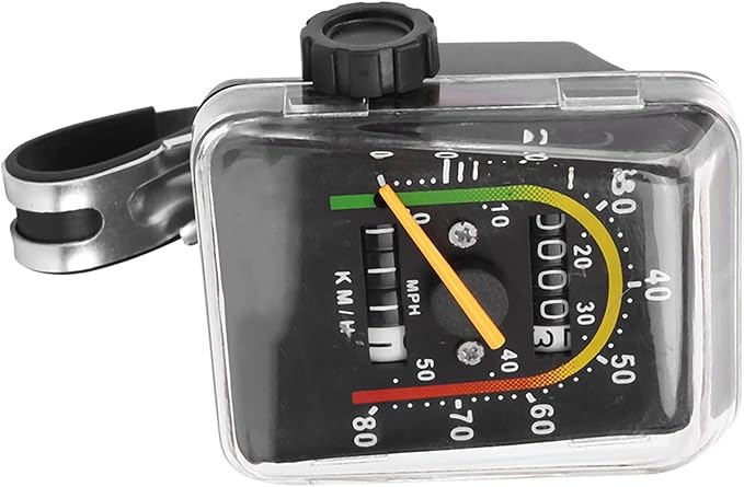 ANGGREK Speedometer for Bicycle Mechanical mph and Wired Distance narioote Odometer myometer mileometer Silver Bikes Mountain in Miles an Hour