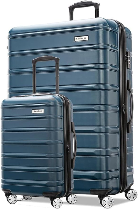 Samsonite Omni 2 Hardside Expandable Luggage with Spinner Wheels, 2-Piece Set (19/28), Nova Teal