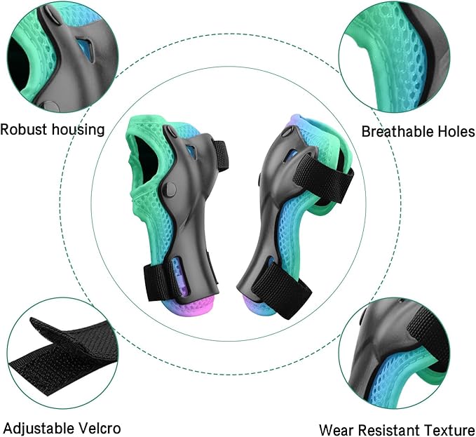Kids Protective Gear Set Knee Pads for Kids 3-14 Years Toddler Knee and Elbow Pads with Wrist Guards 3 in 1 for Skating Cycling Bike,Biking, Roller Skates, Scooters