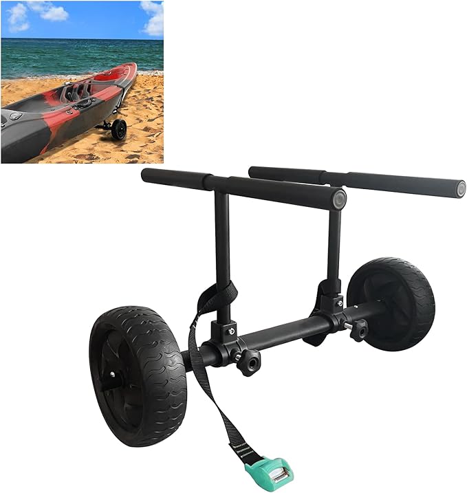 Kayak Cart Trolley Kayak Cart Dolly Foldable for Carring Kayaks Canoes Boat Trolley Silver+Black+Orange