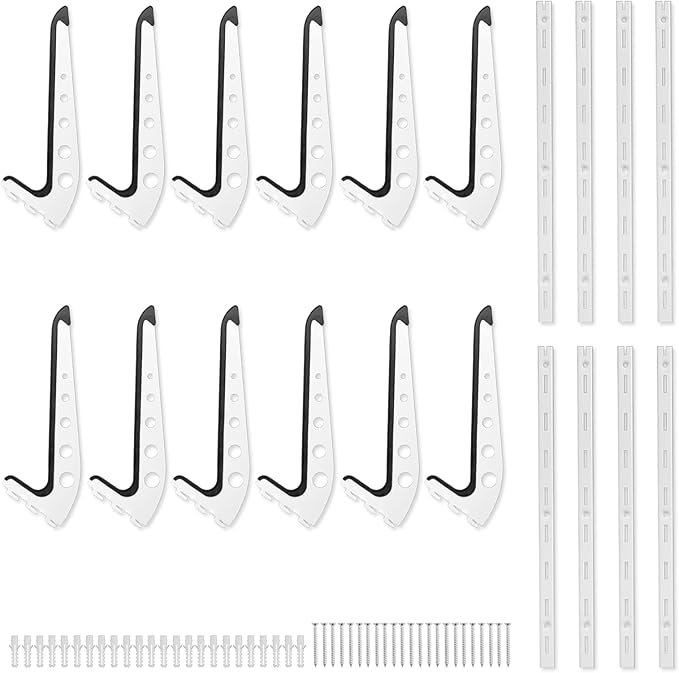 ShouRong Snowboard Wall Mount, Adjustable 5/6 Board Surfboard Rack, Surfboard Wall Hangers for Surfboard, Wakeboard, and Snowboard Storage at Home or Garage