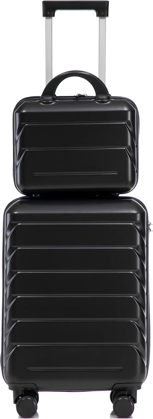 Hardside Luggage, Lightweight Durable ABS Suitcase with Spinner Wheels, 20/14 Inch