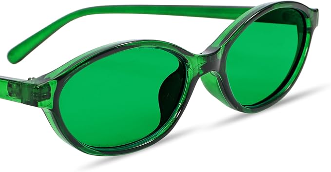 Retro Oval Sunglasses for Women Chic Cat Eye 90s Sunnies Lightweight Narrow Shades Trendy UV protection Sun Glasses