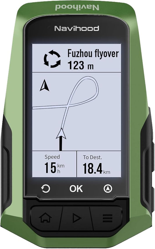 MEILAN Navihood L1 GPS Bike Computer, Navigation Bicycle Computer with Offline Maps and Dynamic Road Planning, 2.6 inch LCD Cycling GPS Unit IPX7, Compatible with ANT+ Sensors/Core/Electronic Shifting