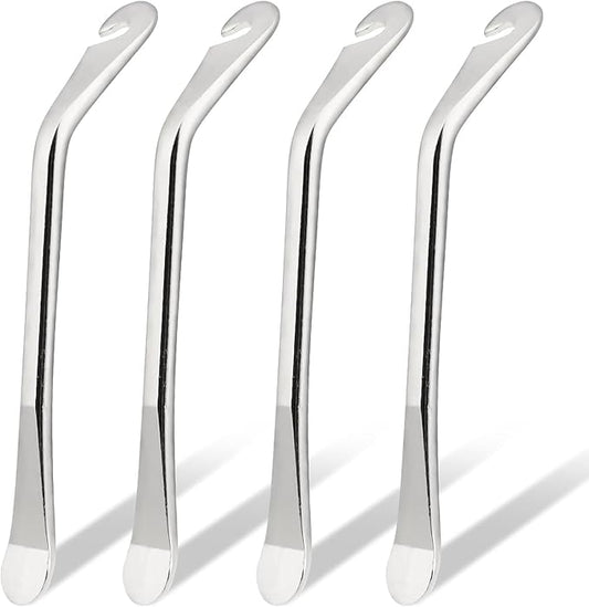 GBZW 4 Pcs Bike Tire Levers, Bike Tire Removal Tool,Tire Levers Road Bike, Stainless Steel Tire Repair and Replacement Tools, Universal, Medium, Silver White