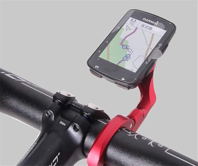 Bike Mount, Out Front Aluminum Bicycle Computer Mount for Garmin Edge 200,500,510,800,810,1000 GPS, Black
