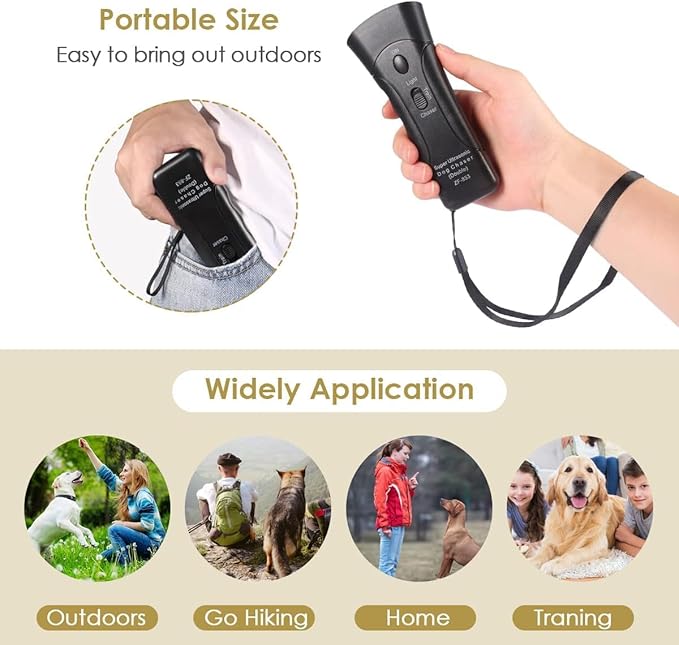 Dog Bark Deterrent Devices,Ultrasonic Anti Barking Device for Dogs,Dual Sensor Dog Bark Deterrent Dog Barking Control Devices Dog Training Tools,Safe for Human & Dogs