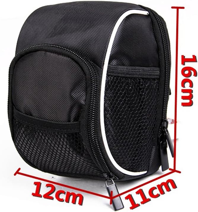 Disconano® Cycling Bike Bicycle Handlebar Bags Front Baskets Black with Rain Cover