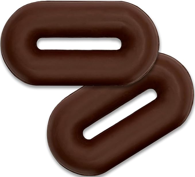 Horse Martingale Stopper, Rubber Rein Stopper for Horse Running and Standing Martingales (1 Pair, Brown)