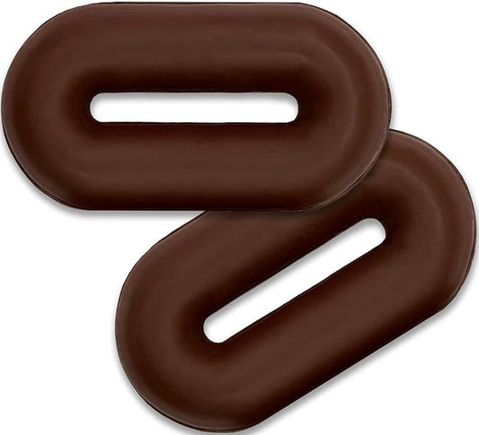 Horse Martingale Stopper, Rubber Rein Stopper for Horse Running and Standing Martingales (1 Pair, Brown)