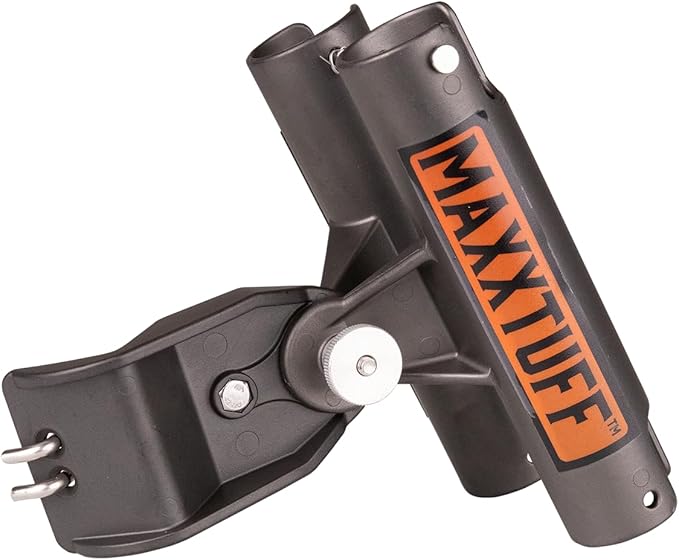 Heavy-Duty Bicycle Rod Holder, Universal Fit, Holds 2 Fishing Rods, Mounts to Seat Post - MTM103