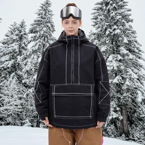 SNOWVERB Loose Fit Snowboard Insulated Ski Jacket Snow Coat for Mens Womens