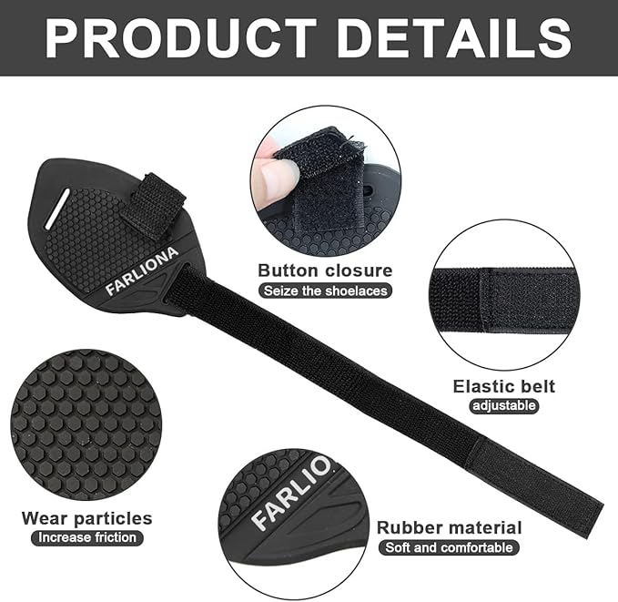 2 PCS Motorcycle Motorbike Shift Pad, Shoe Boot Protector Cover, Useful Rubber Gear Shifter Accessories for Men Women, Black, Medium