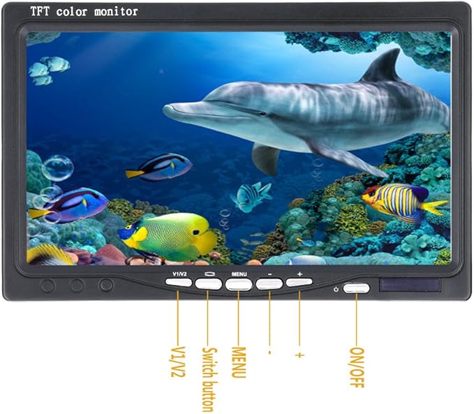 モニター付き釣りカメラ アイスフィッシングカメラ 水中 1000TVL、30mケーブル 湖 カヤック ボート 海水釣り用