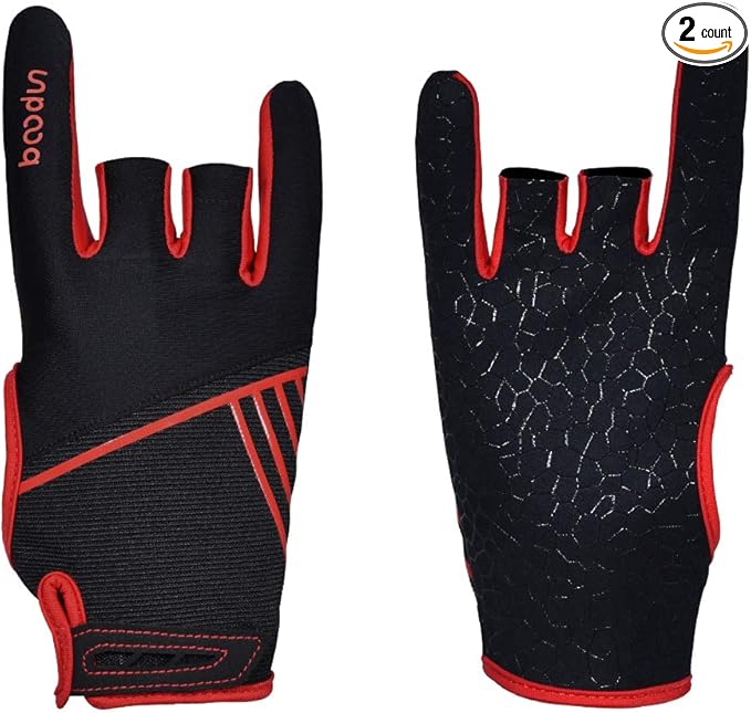 Professional Anti-Skid Bowling Gloves Comfortable Bowling Accessories Semi-Finger Instruments Sports Gloves Mittens for Bowling