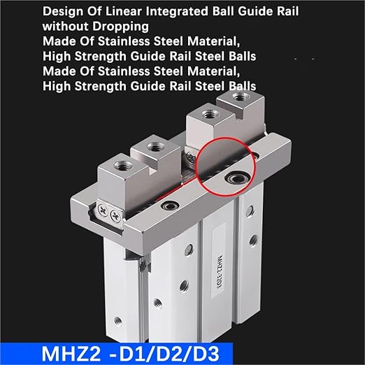 1PCS MHZ2 Pneumatic Finger Cylinder Parallel Gripper MHZ2-10/16/25/32/40D1/D2/D3 Side Thread Aluminium Clamps(MHZ2-16D2)