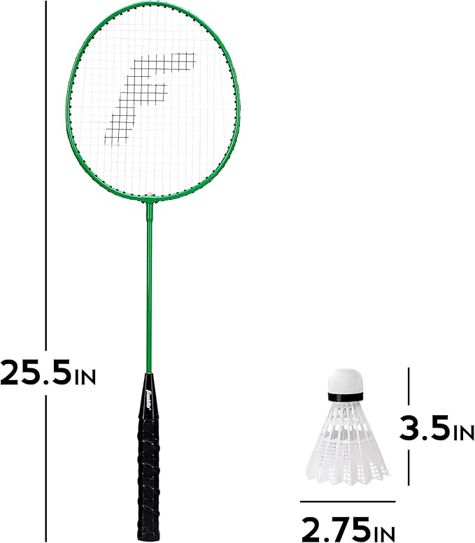 Franklin Sports Badminton Racket + Birdie Set - Replacement Badminton Equipment for Kids + Adults - 2 Player - 4 Player Badminton Racket Sets