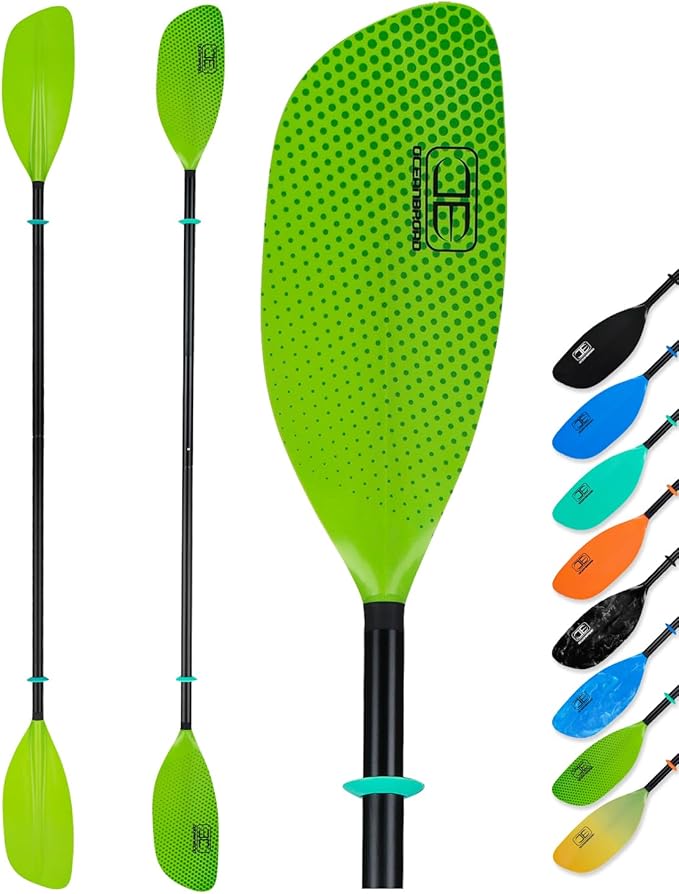 OCEANBROAD カヤックパドル 86インチ/218cm、90.5インチ/230cm アルミ合金シャフト 2ピースフロータブルカヤックオール カヤック、カヌー、ボート用