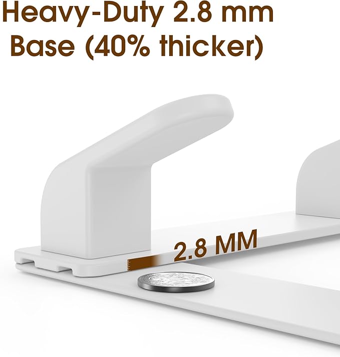 KitchLife Long Over The Door Hooks Hanger with 15.75" Extended Arms, Fits 1 3/4" Doors, L40U - Upgraded Thickened Heavy Duty Bathroom Accessories and Towel Rack Organization - 1 Pack, Glossy White