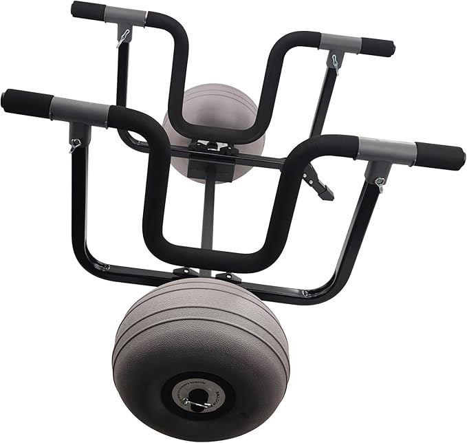 Kayak Cart, Detachable Kayak Dolly Cart Paddle Board Cart with 11" Balloon Wheels for All Terrain
