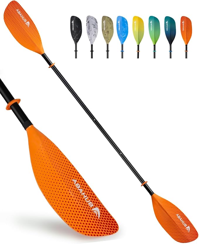 Abahub 調節可能 カヤックパドル 210-230cm/ 230-250cm フローティング カヤックオール ボートオール カヌーオール ブラック