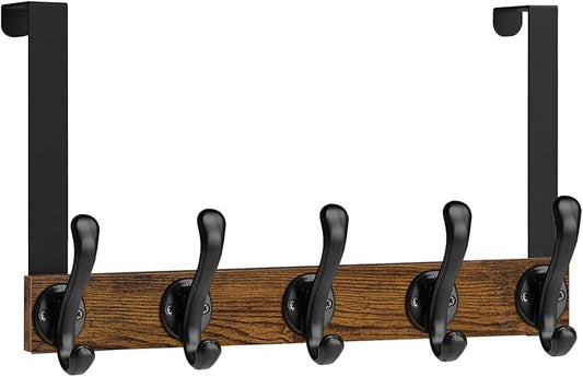 YINMIT Over The Door Hooks, Heavy Duty Over Door Hanger Hook, Over Door Towel Rack, Door Hanger, Door Coat Hanger for Hanging Towels, Clothes, Hats, Back of Bathroom Door
