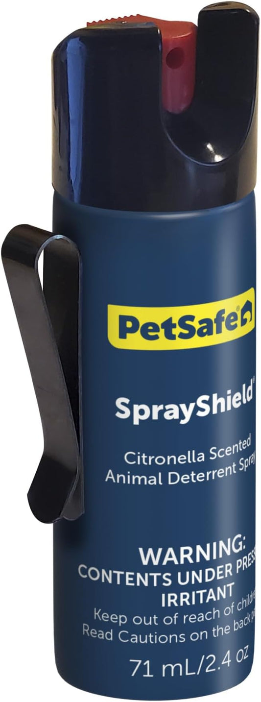 PetSafe SprayShield Animal Deterrent Spray - Non-Toxic & Humane Personal Safety Spray to Deter Aggressive Animals & Stop Dog Fights - Powerful Citronella Scent