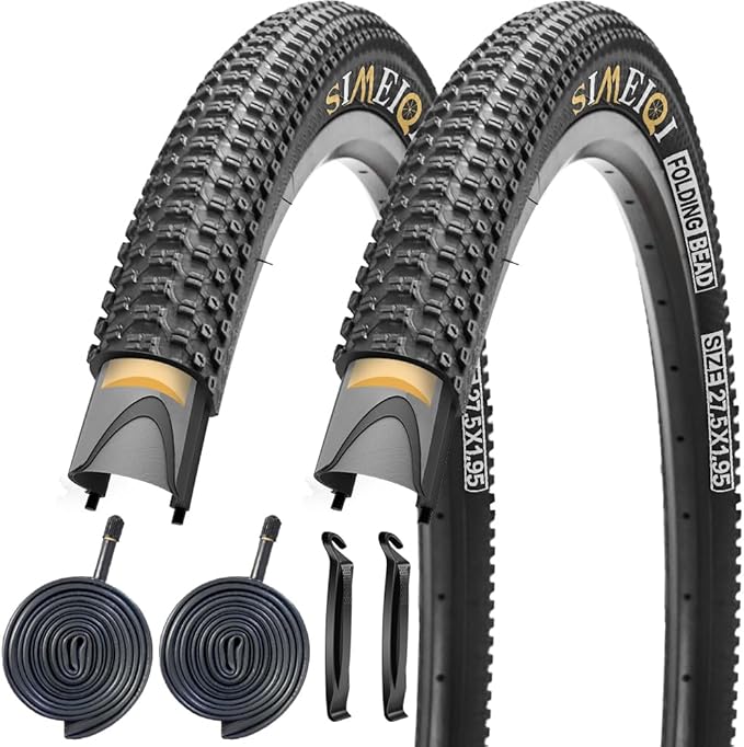 27.5 X 1.95 Inch Folding Bike Tires with 3mm Anti Puncture Proof Protection for Mountain Bicycles