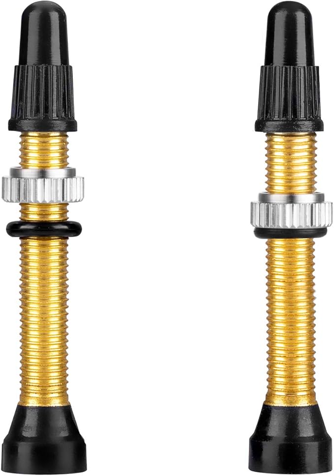 2PCS Tubeless Valves, Brass Tubeless Valve Stem(40 mm), 1PSC Valve Core Remover Tool