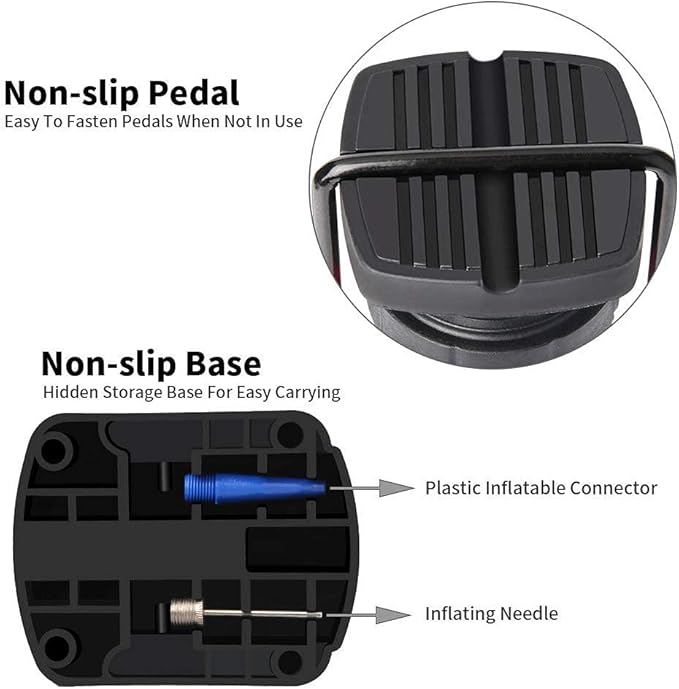 Bike Pump, Mini Bicycle Pump Portable Bike Floor Pump with Presta and Schrader Valves Aluminum Alloy Floor Bicycle Air Pump Compact Mini Bike Tire Pump, Extra Valve and Gas Needle for All Bike