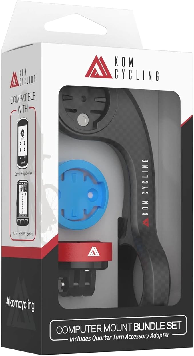 KOM Cycling CM06 Quick Release GoPro Computer Mount for Wahoo and Garmin Bike Computers (Bike Mount Compatible with Edge 1050, Wahoo Ace and Others) 1050 Bike Mount Compatible with GoPro Accessories