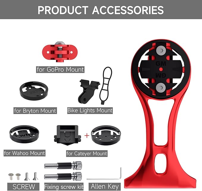 Out Front Bike Computer Mount - Lightweight GPS and Action Camera Compatible Mount for Garmin, Wahoo, Bryton, Cateye - Ideal 32mm Handlebar Accessory for Mountain, Road, and Gravel Bikes