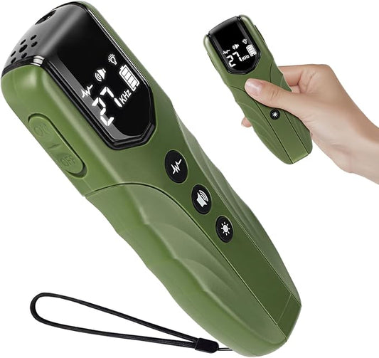 Dog Bark Deterrent Device, Ultrasonic Anti Barking Device for Dogs 35FT Far, Portable Dog Training Device to Stop Barking Neighbors Dog, 5 Modes| Safe & Effective for Small, Medium & Large Dogs，Green